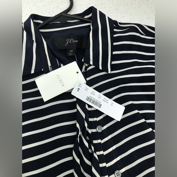 Jcrew Collection NWT stripe silk dress 2p - Picture 6 of 7